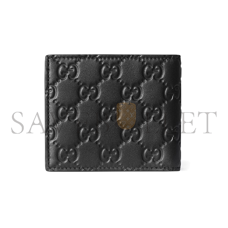 GUCCI GG EMBLEM BI-FOLD WALLET ‎850175 (11*9cm)